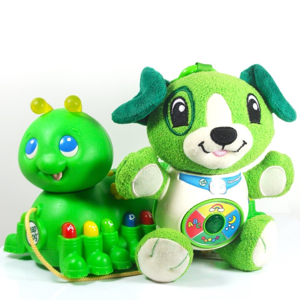 LOT LEAP FROG Learning CATERPILLAR ALPHABET w SCOUT SING and SNUGGLE Both Work